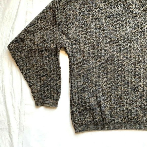 Vintage Bill Blass Sweater Mens XL USA Made Hand Framed Chunky Knit V Neck - Picture 7 of 10